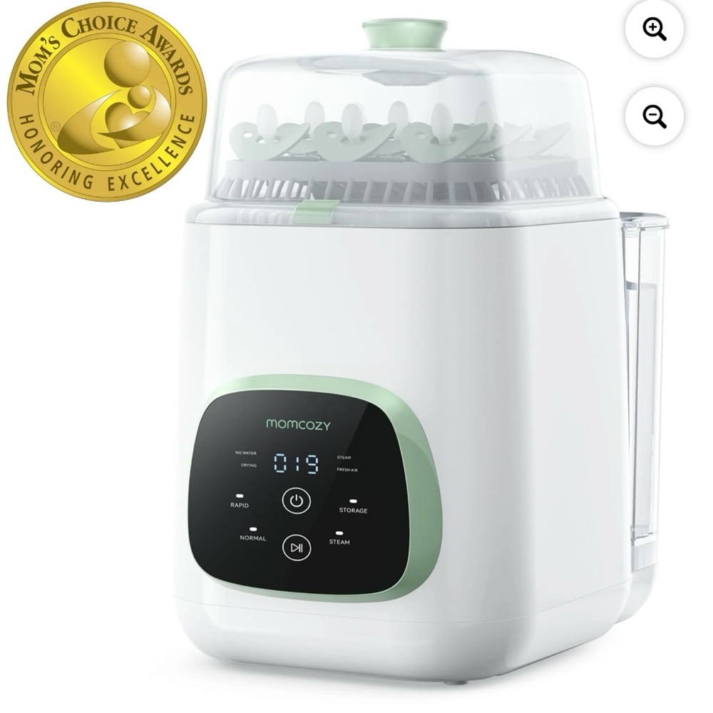 Momcozy White and Green Bottle Sterilizer